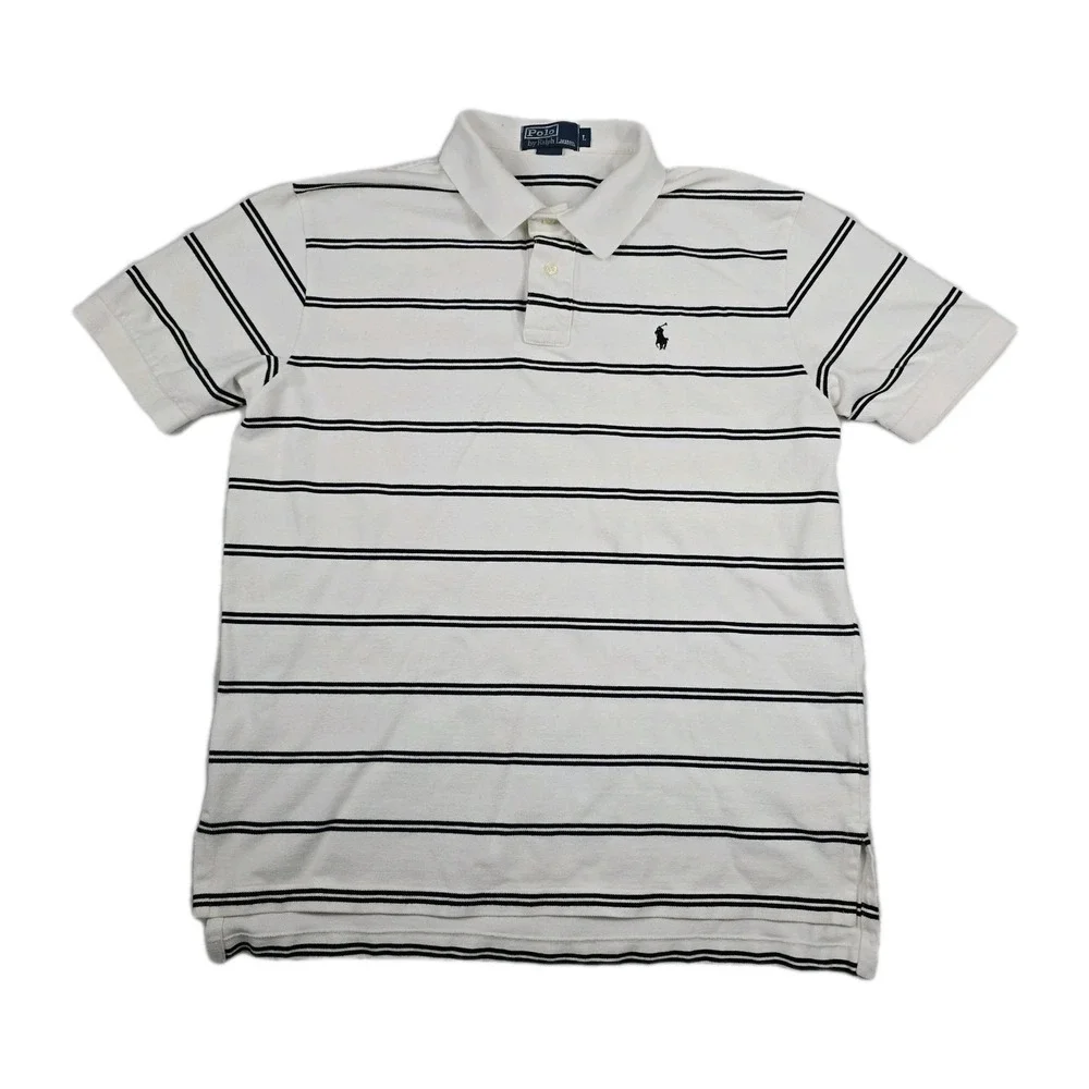 Polo Ralph‎ Lauren Y2K Men's Size Large Striped Short Sleeve Shirt